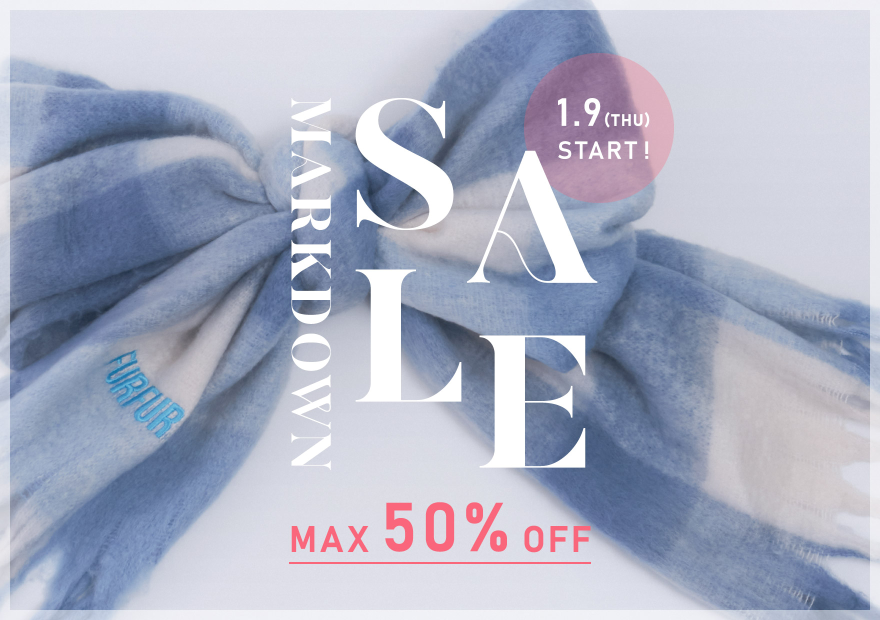 FURFUR ロゴ刺繍フーディーセットアップ ネイビー FURFUR