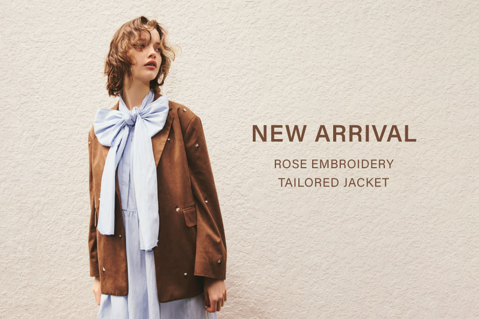 NEW ARRIVAL ROSE EMBROIDERY TAILORED JACKET