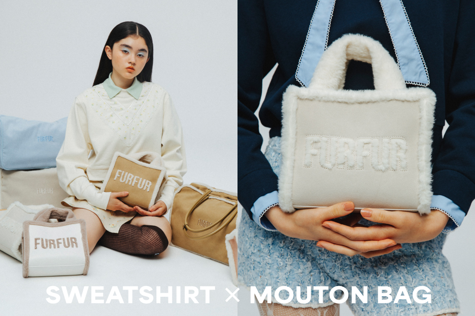 SWEATSHIRT × MOUTON BAG