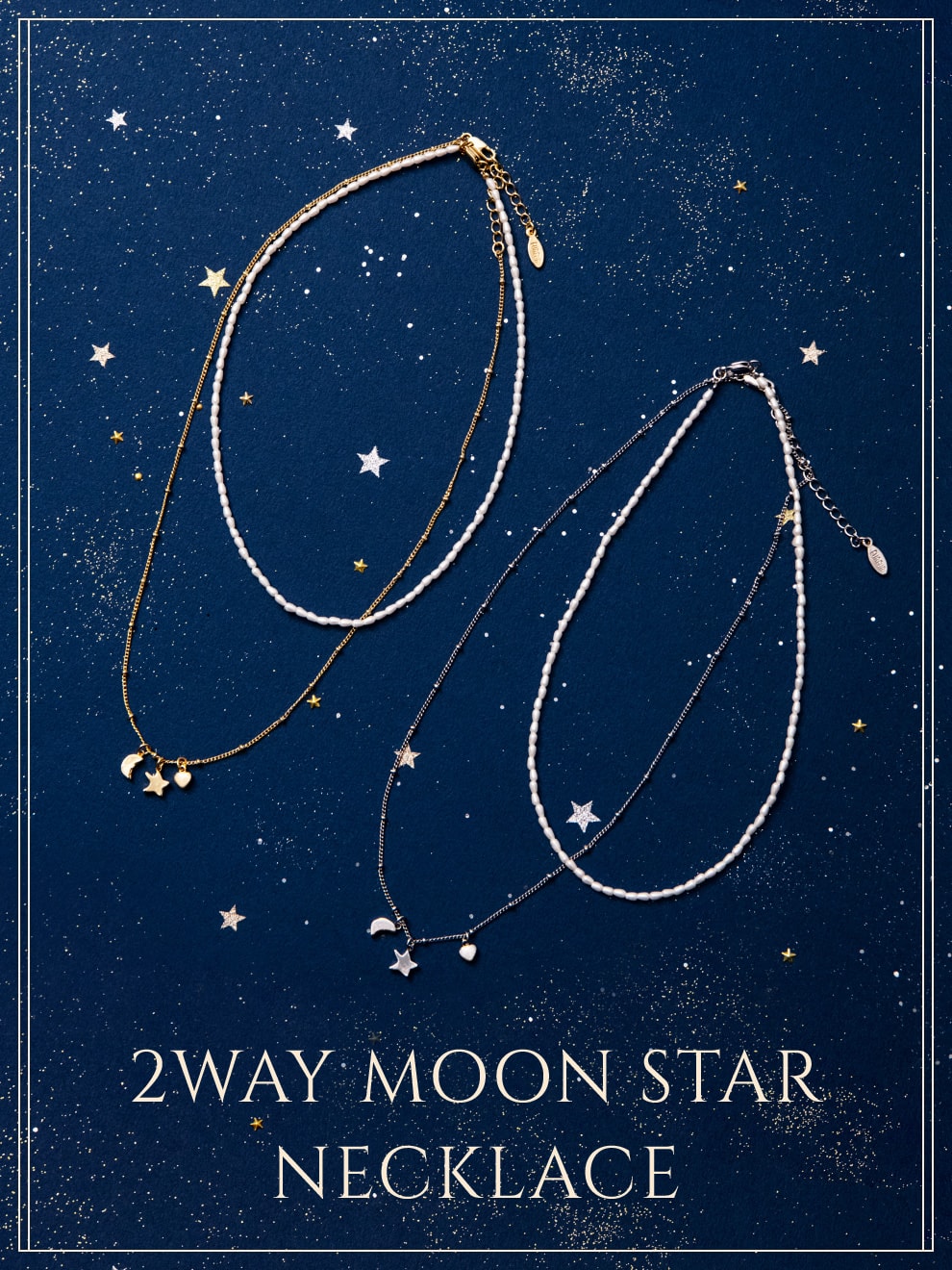 2WAY MOON STAR NECKLACE