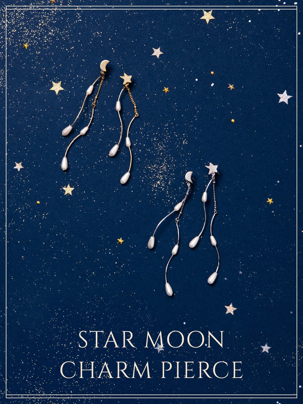 STAR MOON CHARM PIERCE