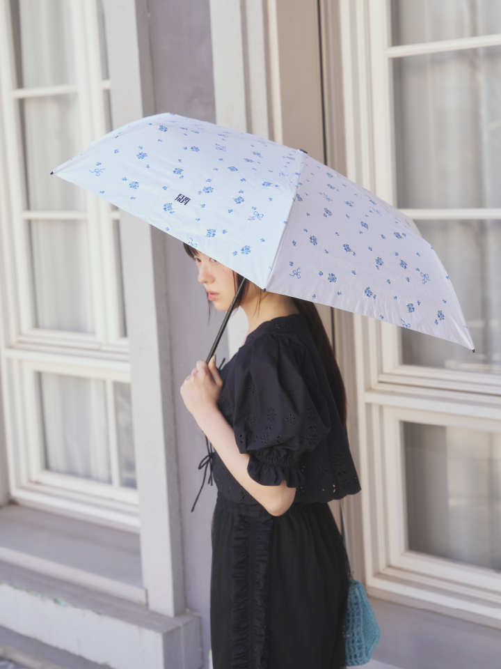 晴雨兼用フラワープリント折り畳み傘
