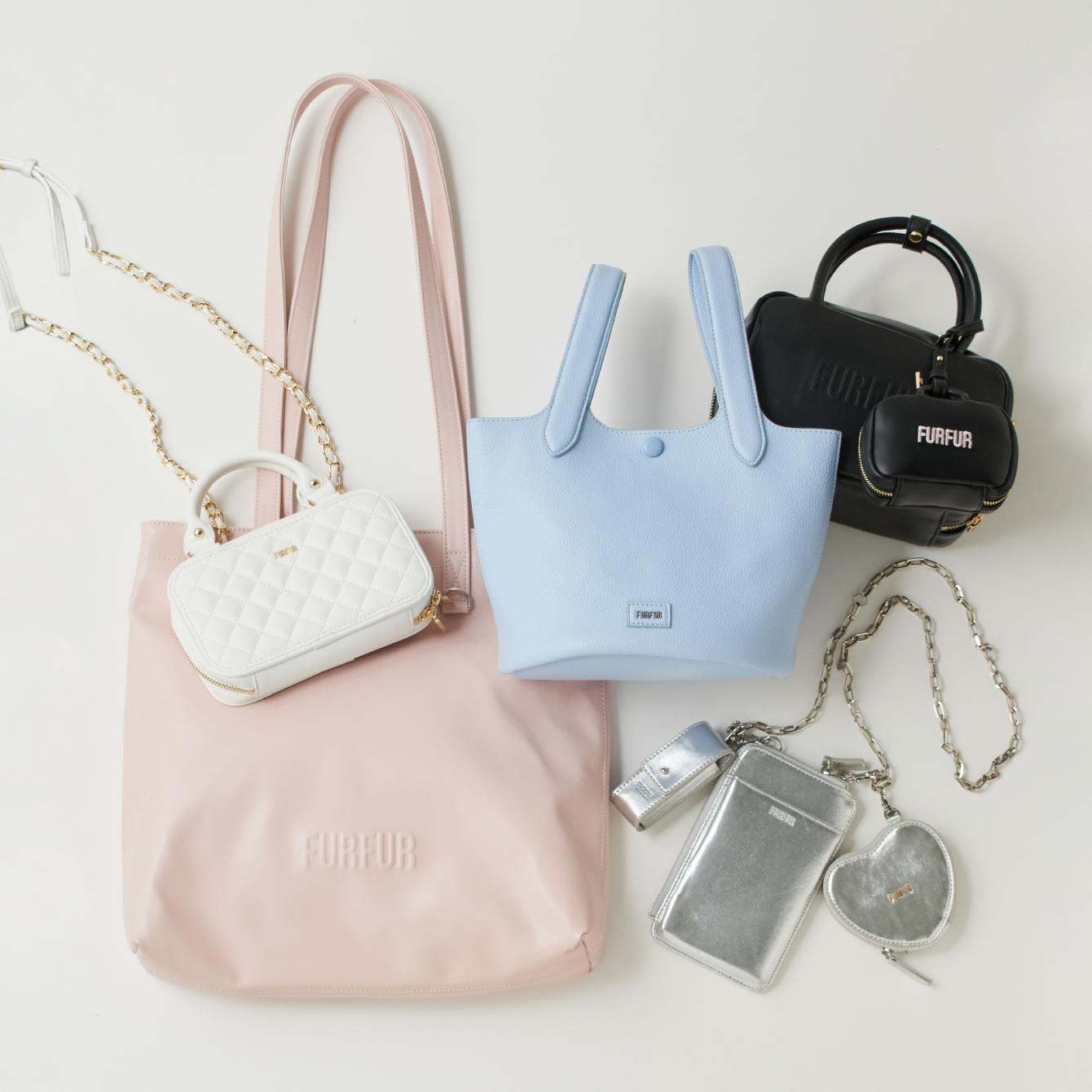 エンボスロゴトートバッグM・ロゴカシメバケットバッグ・3SETマルチショルダー・バリエーションスクエアボストンの商品画像