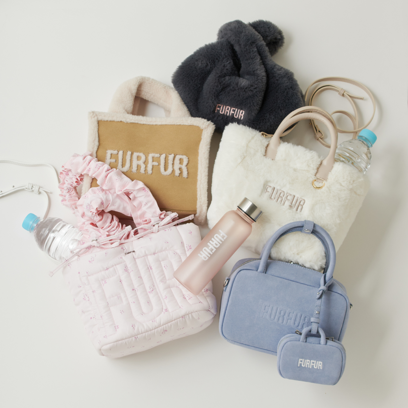 エコファートートバッグ・ロゴパデッドトートバッグ・エコファーマーケットバッグ・ムートンロゴトートバッグの商品画像