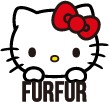 キティとFURFURのロゴ