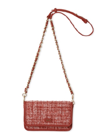 赤のツイードロゴフォンホルダー