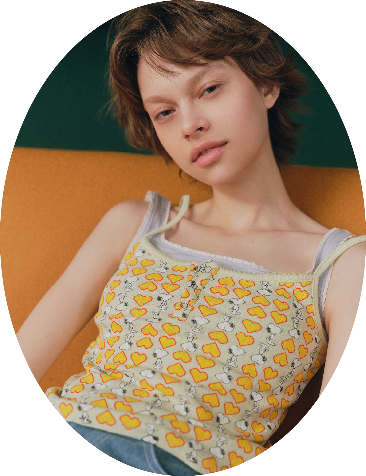 同コーディネートの上半身アップ