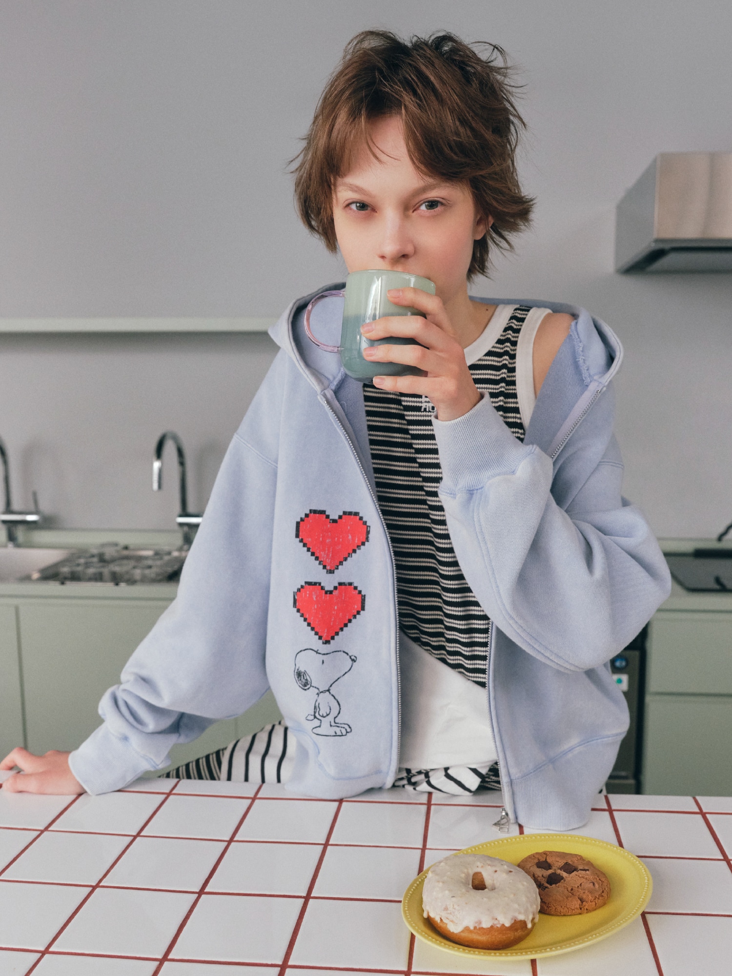 同コーディネートの上半身アップ