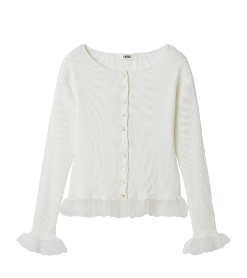 COLOR RIB CARDIGAN ¥16,500(tax in)