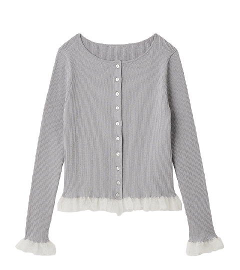 COLOR RIB CARDIGAN ¥16,500(tax in)