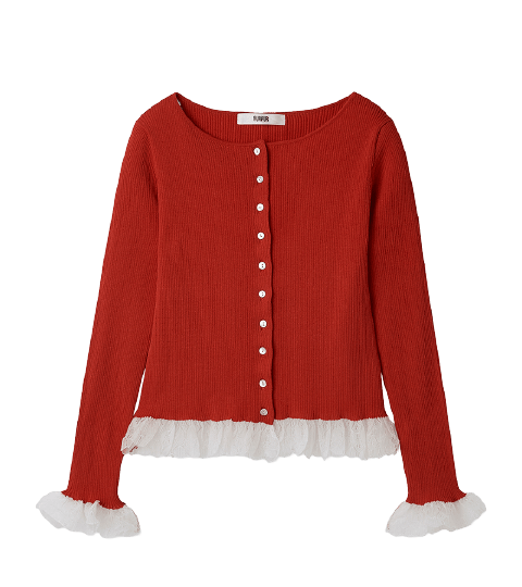 COLOR RIB CARDIGAN ¥16,500(tax in)