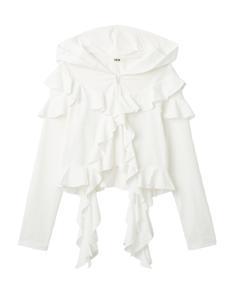 FRILL HOODIE ¥13,200(tax in)