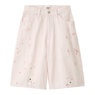 Ｌｅｅコラボペイントデニムハーフパンツ（PINK）の商品画像