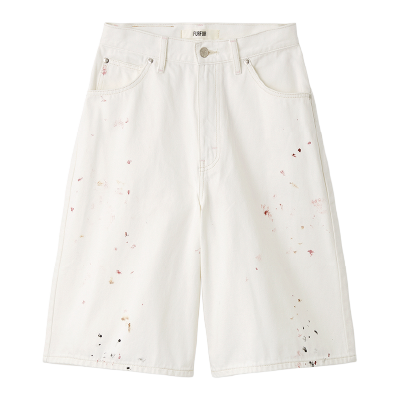 Ｌｅｅコラボペイントデニムハーフパンツ（OFF WHITE）の商品画像