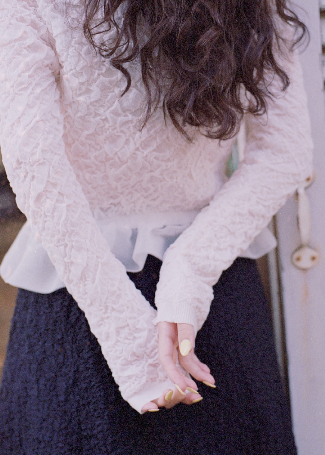 同コーディネートのバックスタイル