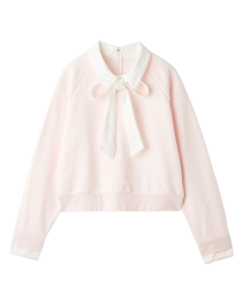 SHIRT DOCKING BOWTIE SWEATSHIRT ピンク