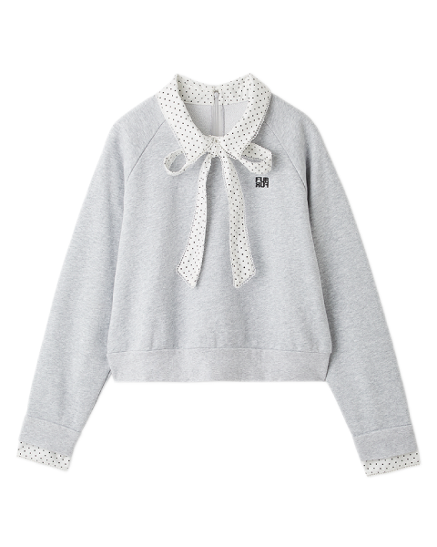SHIRT DOCKING BOWTIE SWEATSHIRT グレー
