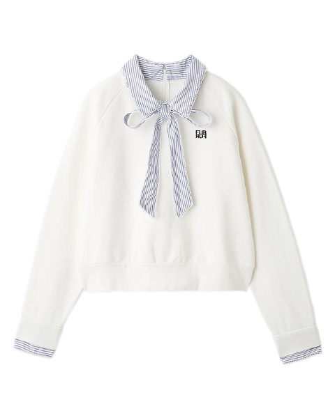 SHIRT DOCKING BOWTIE SWEATSHIRT アイボリー