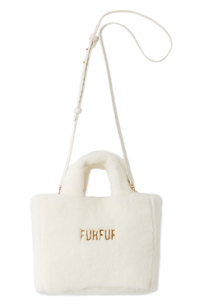ECO FUR TOTE BAG ホワイト