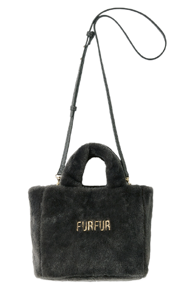 ECO FUR TOTE BAG ブラック