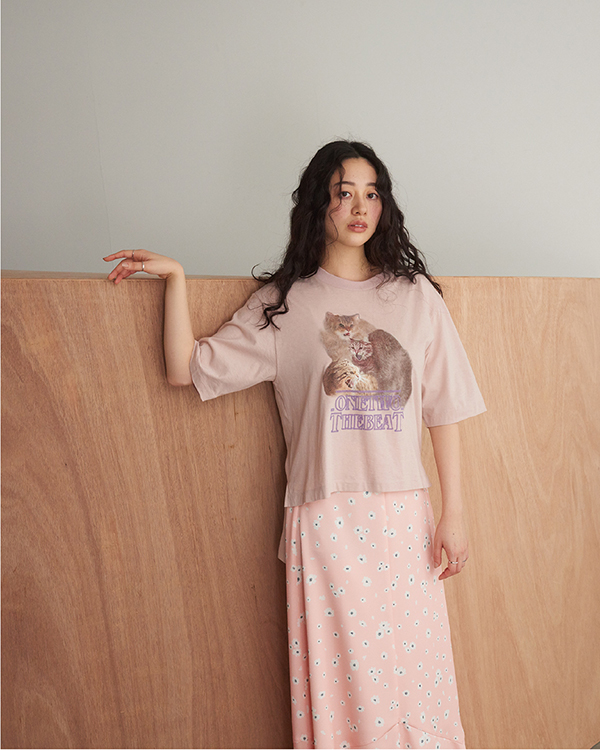 猫T 限定カラー ピンク オープン記念 LIMITED COLOR CAT PRINT