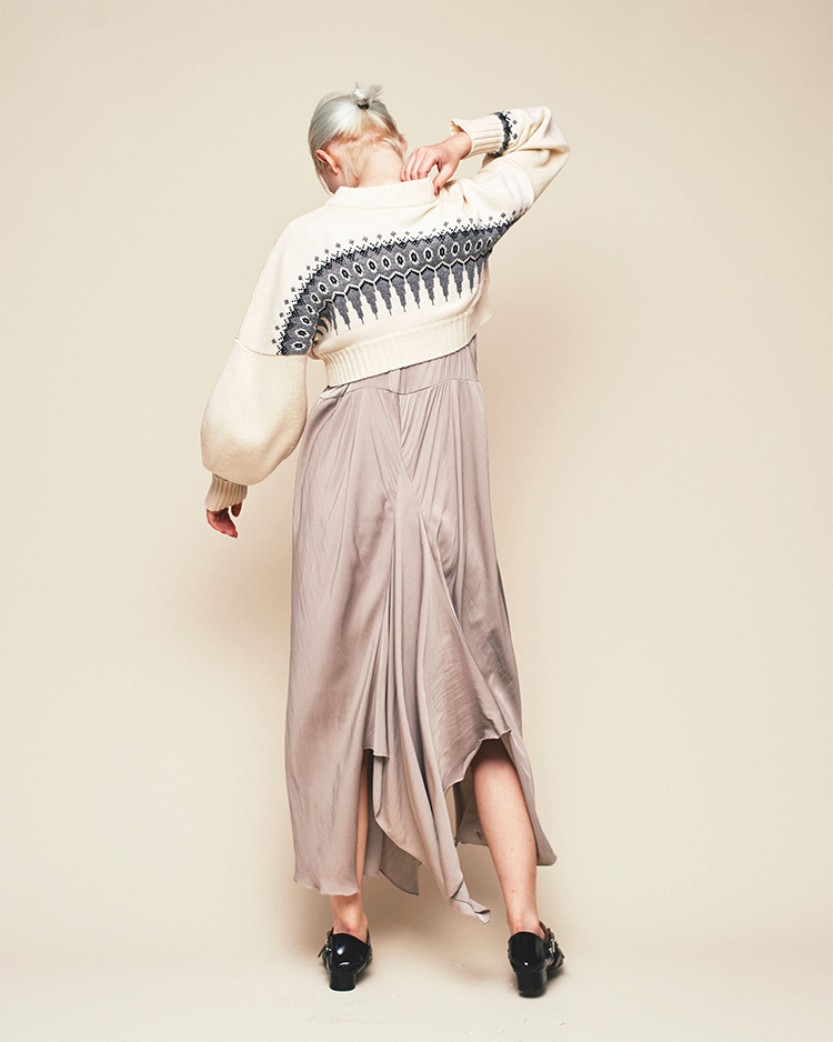 ファーファーヨインコットン麻ダンガリー羽織 綿麻ダンガリー | 洗い晒し風合い - mulberry fabric